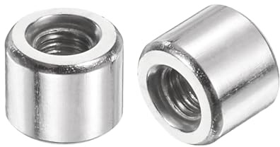 QUARKZMAN 24Pcs Ecrous Ronds De Connexion M3, Ecrous D'accouplement En Acier Inoxydable 304 5mm/0.2 De Longueur Manchon Tige Barre Ecrou Pour Support, M3x5x6mm