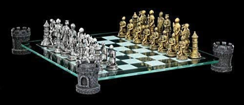 Chevalier Jeu D'Échecs sur Tour du Château - Figurines D'Échecs Moyen Âge Échec