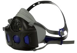 3M Respiratore a Semi-Maschera Riutilizzabile Secure Click HF‑801SD con Diaframma fonico, Taglia Small, 1 per confezione