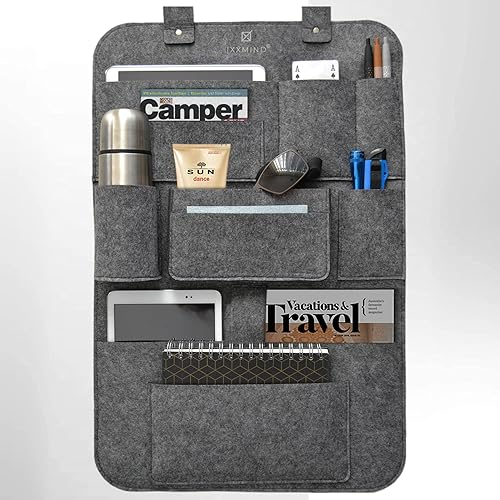 IXXMIND Auto organizer, Multi Pocket Organisator, Rückenlehnenschutz Organizer, Rückenlehnenschutz Auto kinder, Organizer Auto Rücksitz kinder, auto zubehör aufbewahrung, Autoorganizer