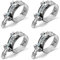 QWORK® Stringitubo, Morsetti per Tubature, con T-Bolt, Acciaio Inox, 46-52mm, 4 Pezzi