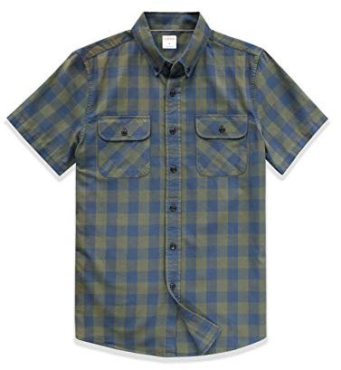 Dubinik® Freizeithemden für Herren Kurzarm Button Down Hemd aus Baumwolle mit Regular Fit