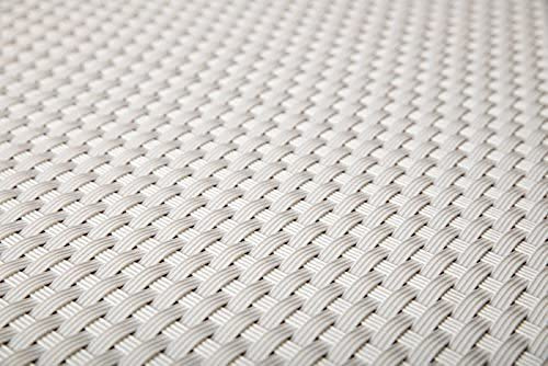 Sellon24 Revestimiento de polietileno de ratán para balcón, cubierta de balcón, protección contra el viento, alfombrilla para balcón, terraza, jardín (17,99 €/m2) (RD07 blanco, 120)