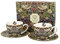 Duo Kollektion Art Gallery by William Morris EIN Satz von 2 Tassen mit Untertassen Strawberry Thief BLUE aus New Bone China Porzellan in Geschenkbox, Kaffeetasse, Füllmenge 280 ml