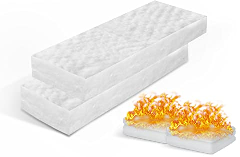 Beekeg 2 pezzi di lana di ceramica per bioetanolo, spugna in ceramica per camino bioetanolo, camino da tavolo per interni, bioetanolo, sostituire lo stoppino, camino da tavolo etanolo