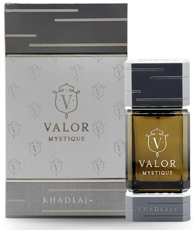 Valor Mystique 100ml by Khadlaj Perfume for Men Eau De Parfum - Amber Oud Wood Perfume Spray - Spicy Woody Bold Men Fragrance
