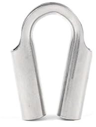 Generisch 1 Stück M6-M16 Drahtseil Kauschen, Kausche Edelstahl 304 Kabelkausche Herz Kausche Drahtseilkauschen für 4mm-14mm Drahtseil Und Kabel(M8)