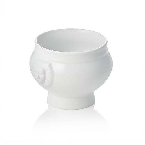 Set di terrina con testa di leone, Ø 10,5 cm, 400 ml, set da 6 pezzi, porcellana