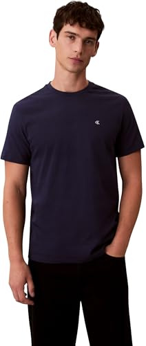 Calvin Klein SS Classic Monogram Tee LV04RD254G Tees, Viola (Maritime Blue), M, Viola (Blu Marittimo), M