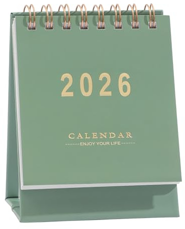Pequeño Calendario de Escritorio 2025-2026 - Calendario De Mesa Sobremesa - Material de Planificación de Fechas Decorativo para Tareas Diarias Citas Empleados Estudiantes Profesores Autónomos Trabajo