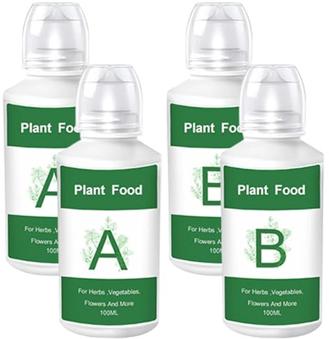 Nutrienti idroponici A & B per piante, 2 pezzi/100 ml di fertilizzante per piante da interno per sistemi di coltivazione, accessori per sistemi di coltivazione verdure ed erbe aromatiche