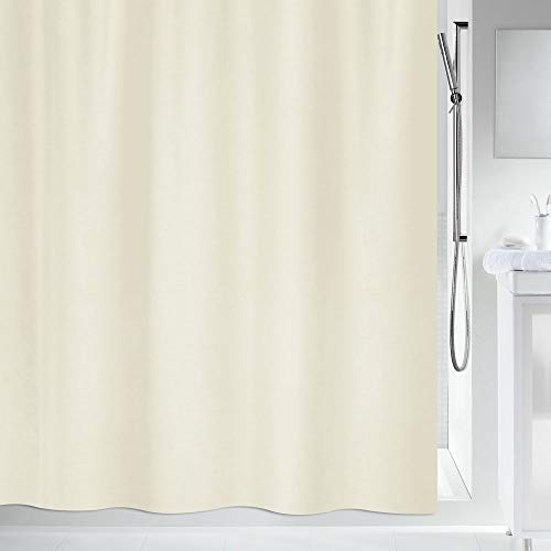 Spirella Anti-Schimmel Duschvorhang - Anti-Bakteriell, waschbar, wasserdicht - Polyester, „Maya“ 180x200cm Beige