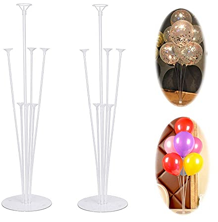 2PCS Ballon Stick Halter Transparente Ballonsticks Luftballons Ständer HalterDesktop Ballonständer Dekoration für Party Feier