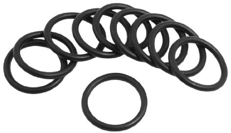 Ruilogod 3.1mm x 28mm en caoutchouc noir Joint torique Anneau d'étanchéité Rondelle Œillets 10 pièces