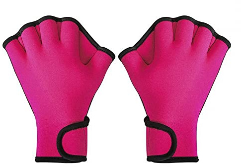 Aquatic Gloves, Swimming Training Hand Paddles, Surfing Sports Hand Fins with Adjustable Straps for Swimming Women Men Adults