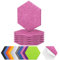 Hexagon Akustikplatten selbstklebend 12 Stücke, TONOR Schallabsorber Schallschutz mit Hochdichte Wandfliesen Schall Dämmung 30x26x0,9cm für Studio, Büro, Akustische Behandlung und Wanddekoration Rosa