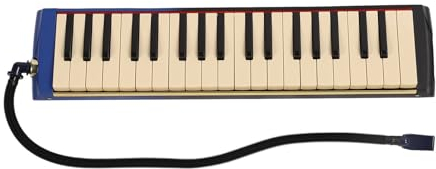 Fockety Melodica-Instrument mit 37 Tasten, Doppelte Weiche Röhren Melodica Air Piano mit 2 Stück Mundstück, Melodica-Instrument Klavier mit Tragetasche für Kinder-Anfänger Erwachsene
