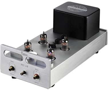 Yaqin MS12-B Preamplificador o preamplificador de Fono para CD/DVD, Etapa de Fono MM para giradiscos MM, conmutable AC110 y AC230