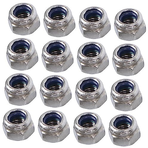 SOLUSTRE Tuercas de Seguridad Inoxidable 304 con de Nailon 100 Piezas Hexagonales Resistencia Corrosión para Uso Interior y Exterior