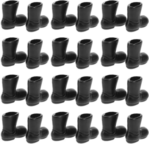 VICASKY 100 Piece Craft Shoe Claus Boot Santa Christmas Mini Doll Decor Holiday Miniature Ornament Tiny Decoration Boots Set of 100 Shoes Crafts Dollhouse Table Centerpieces
