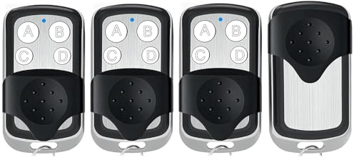 JUXINE 4 Stück 433 MHz Fernbedienung Klonen,Fernbedienung garagentor,Handsender kompatibel mit Marantec für Garagentor, Schalter Licht, Rollladenschalter (4)