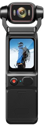 Tosuny Cámara de Vídeo Portátil 4K, Videocámara WiFi Vlogging con Aplicación, Cabezal Giratorio de 180°, Pantalla Táctil de 1,69, Zoom 4X, Estabilización Giroscópica de 6 Ejes, Gran