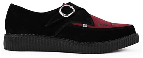 TUK skor unisex spetsiga Creepers – lädermunk rem gotiska platåskor
