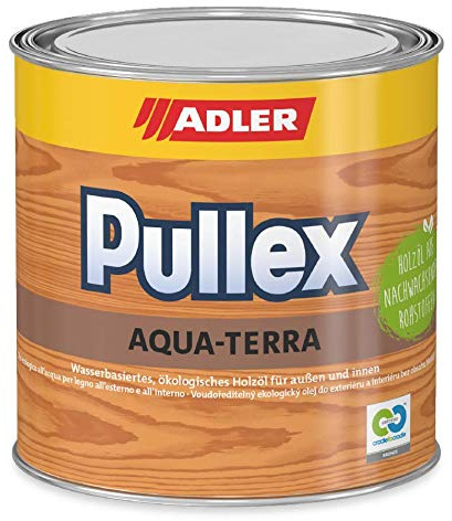 ADLER Pullex Aqua-Terra - Ökologisches Holzöl Außen & Innen - Universell anwendbar für starken Wasserschutz & lange Haltbarkeit - Auf Wasserbasis & nachwachsender Rohstoffe - 2,5l Farbe Kiefer