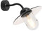 Qazqa - Industrie I Vintage I Außen Wandleuchte schwarz mit Glas IP44 - München I Außenbeleuchtung - Stahl Rund - LED geeignet E27