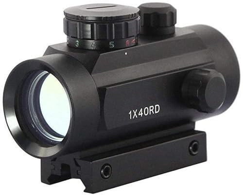 Visor Red Dot 1x40. Punto Rojo/Verde. Montura Carril Doble 11mm/20mm. Especial para Tiro Deportivo.