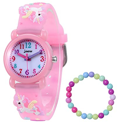 MUXIJIA Kinder Uhren für Mädchen ab 3-10 Jahre, Analog Quarz Armbanduhr Cute 3D Cartoon Kinderuhr Silikon Armband Mädchenuhr