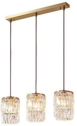 Modernes Wohnzimmer Kristall Kronleuchter 3 Licht Kristall-Kronleuchter Moderne Glas-Pendelleuchte Einstellbare hängende Deckenleuchte for Kücheninsel Esszimmer Korridor Schlafzimmer Wohnzimmer(A)