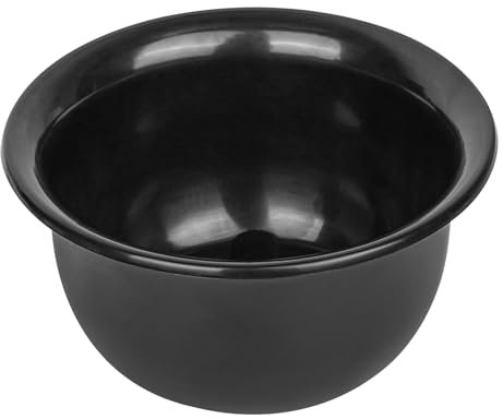 Linkidea Ciotola per sapone da barba da uomo, in schiuma spessa e veloce, per sapone da barba, infrangibile, per rasatura bagnata (nero)