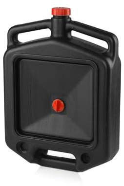 Ölauffangwanne 4L schwarz für Auto Motorrad Quad Ölwechsel Wanne für Altöl Kühlmittel Getriebeöl Kunststoff Auffangbehälter mit Griff Ausguss Trichter Ölwanne Werkstatt KFZ