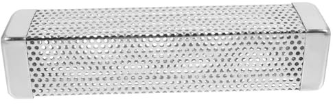 YARNOW Caja Ahumadora De Acero Inoxidable para Barbacoa Virutas De Madera, 10 Pulgadas, Diseño Orificios Uniformes, Accesorio para Parrillas y Ahumadores, Portátil y Resistente