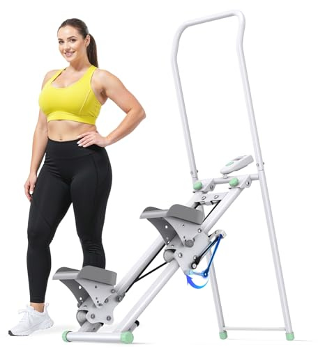 MERACH 2026 Ny trappmaskin för hemmagym, Vertikal klättermaskin för hela träningspass, Kompakt hopfällbar konditionsmaskin med förtydligade steg, förståeliga längder och pedaler