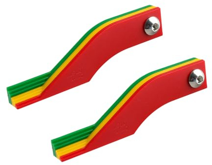 Tabanzhe 2PCS Brake Pad Thickness Gauge–Colour Coded Measuring Ruler Tool Set for Car,Motorcycle,Disc and Drum Brake Pad Inspection Universal Fit,Quick Read