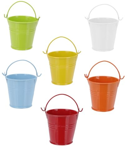 VICASKY 6 Pièces Mini Pot De Fleurs Fer Pot De Fleurs Compact pour Plantes Fer pour Maison
