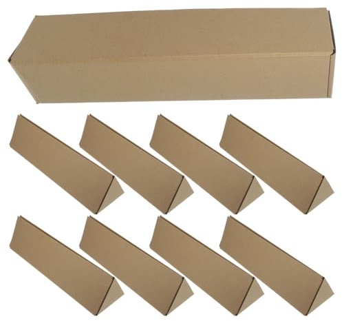 Angoily Lot De 10 Tubes D'Expédition Triangulaires En Kraft 13.78 Pouces Tube De Stockage D'Affiches Et De Documents Boîte D'Emballage Papier Pour Transport Emballage Et Déménagement