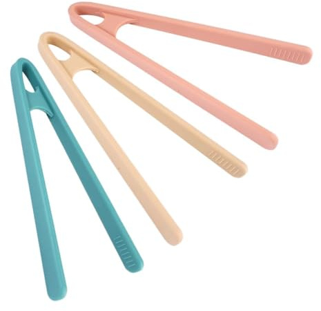 3 Pezzi Pinze da Cucina in Silicone, 14cm Mollette per Alimenti da Cucina, Pinzette Bambini Senza BPA,Pinzette Küche, Pinze Corte Piccole, Pinze Multifunzionali per Cucinare, Barbecue, Servire Buffet