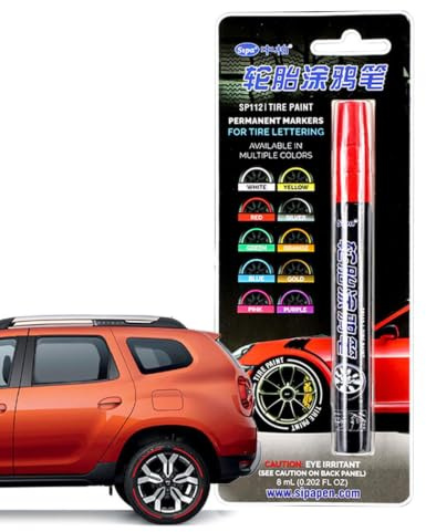 Wasserfester Reifenmarker, Reifenbeschriftungs-Lackstift | Auto wasserfester Lackmarker für Beschriftungen | Ausbesserungsstift mit glatter Tinte für Reifen, Glasdosen, Steine, Segeltu