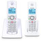 ALCATEL F530 Duo - Telefono fisso cordless DECT - Grande display retroilluminato - Vivavoce - Funzione blocco chiamate - 2 tasti di memoria diretta - 2 portatili - Bianco/Grigio