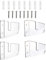Frcctre 4 Pack Acrylic Skateboard Wall Mount Display Racks - Stand, Storage Hanger, Bracket for Longboard, Snowboards, Water Skis