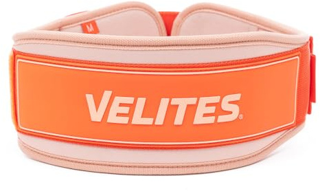 Velites Ryggbälte för tyngdlyftning I Bälte Tyngdlyftning I Bälte Hållning och Komfort I För Dödvikt, Knäböj, Lyft, Träning med Maximal Last (Orange, Large)