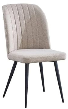 HOGAR24 ES Juego 4 sillas Comedor, Sillas de Salon, Diseño Moderno, Estilo Nordico, Tapizado Tejido Color Beige, Medidas: 46 cm (Ancho) x 92 cm (Alto) x 55 cm (Fondo).