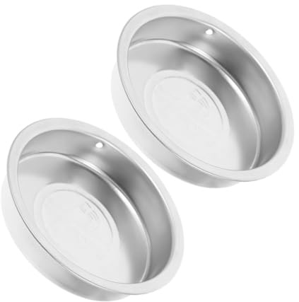 Ciieeo 2pcs Stainless Steel Metal Ashtray Bowl for Outdoor Trash Cans with Categorized Design Versatile Use for Garden and Restrooms
