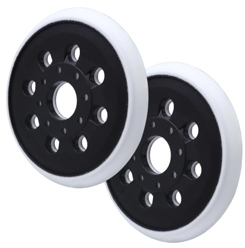 Aoyswuz 2 placas de lija autoadhesivas de 125 mm, 8 orificios para lijadora orbital y papel de lija autoadhesivo de 125 mm