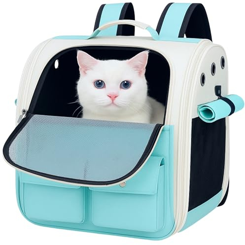 Cat Backpack - Cat Carrier Backpack Pet Carrier Bag Rucksack Back Travel Small Dog Puppy Carriers Collapsible Box Carry Cage Bags For Travel Kitten Cute Walking Bags For Travelling Pet Bag Soft