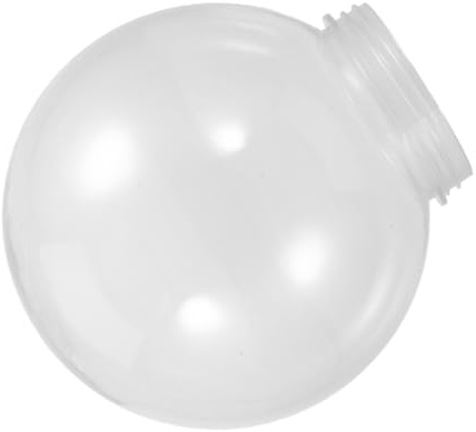 VILLFUL Pantalla Globo Lámpara Esférica de Acrílico Transparente, Cubierta Lámpara con Abertura de 12cm para Aplique de Pared Exterior