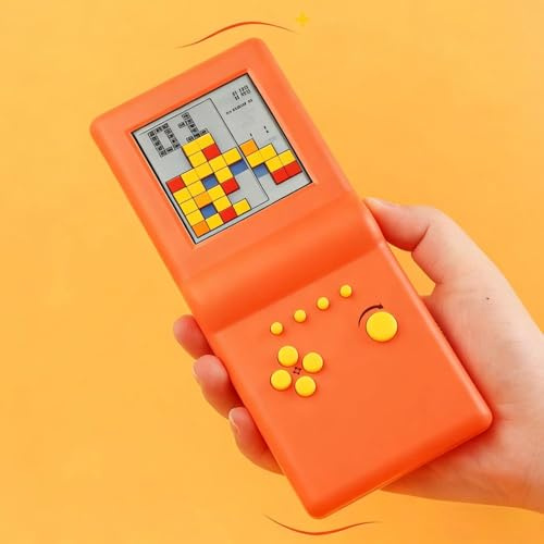 Retro Consola de Juegos portátil con más de 20 Juegos Integrados, Consola de Juegos portátil con Pantalla de 3,5 Pulgadas (Naranja)